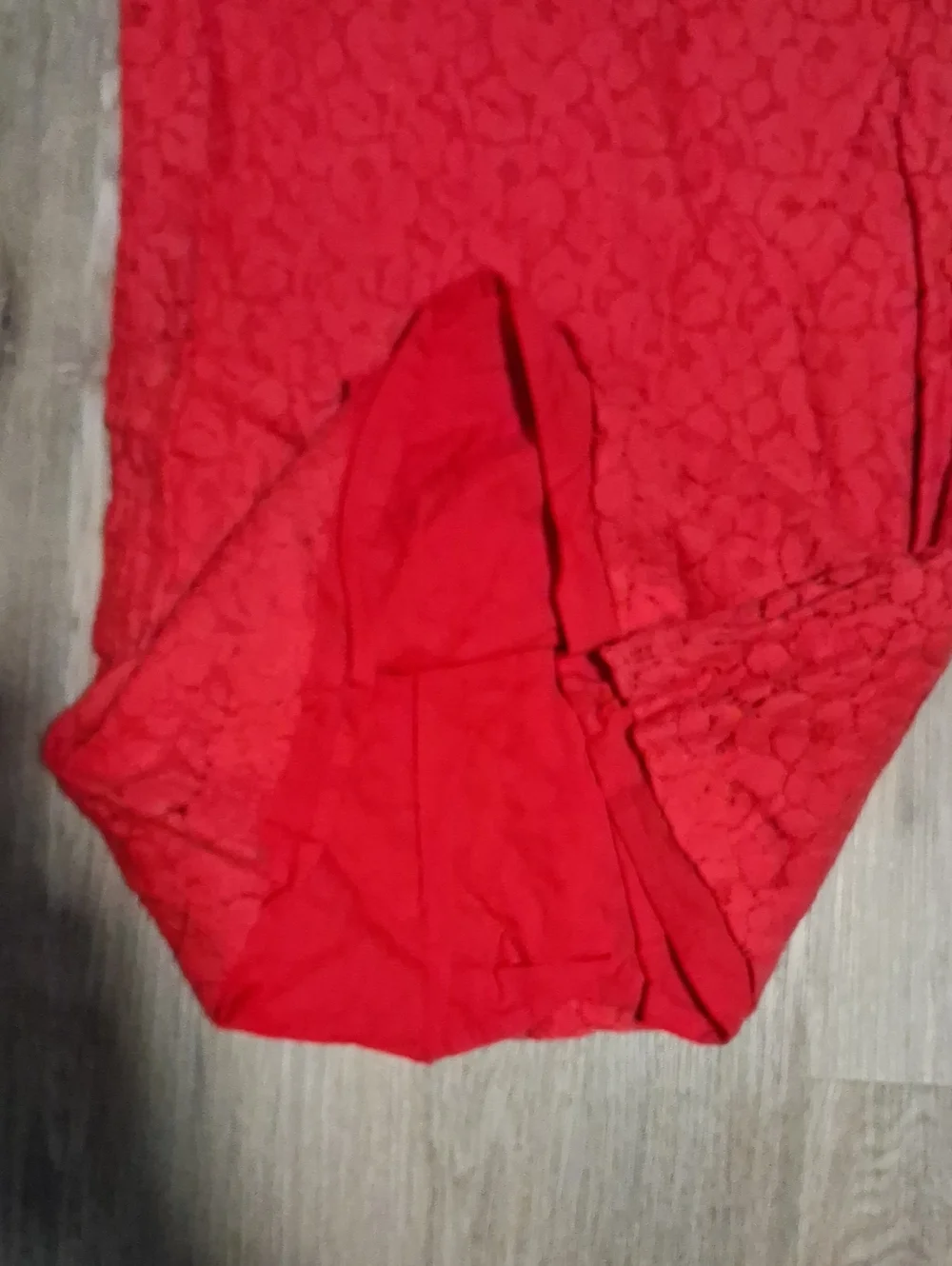 M Girls GAP Red Floral Lace Cap-Sleeve Dress